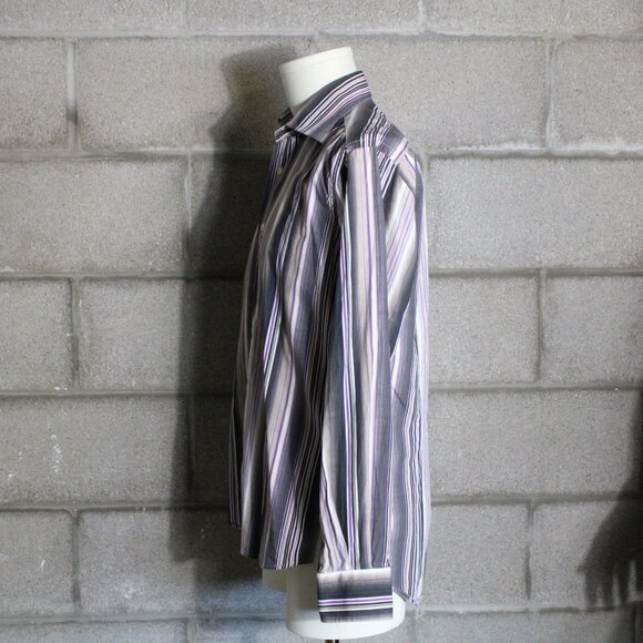 ETRO SZ M Cotton Striped LS Men's Button Up Dress Shirt - Picture 5 of 6